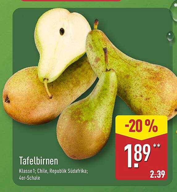 Tafelbirnen 4er-Schale - jetzt zum Sonderpreis!