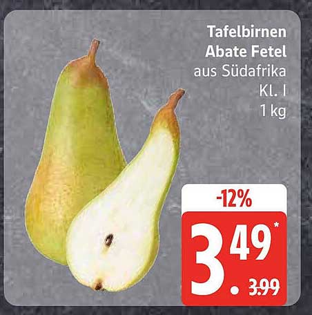 Tafelbirnen Abate Fetel aus Südafrika - 1 kg