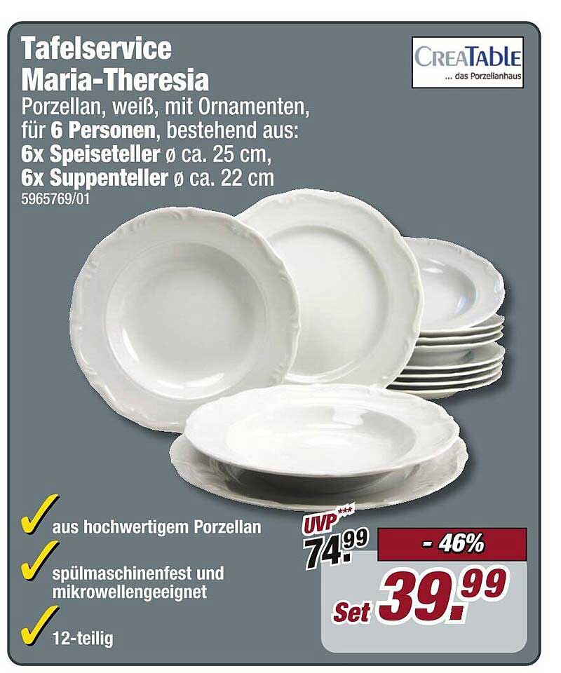 Tafelservice Maria-Theresia 12-teilig