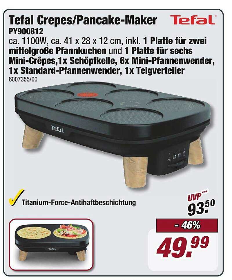 Tefal Crepes/Pancake-Maker PY900812