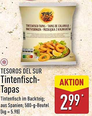 TESOROS DEL SUR Tintenfisch-Tapas