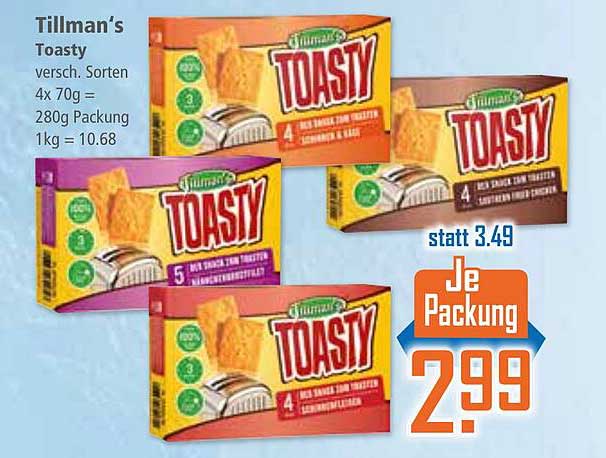 Tillman's Toasty – Verschiedene Sorten für den perfekten Snack