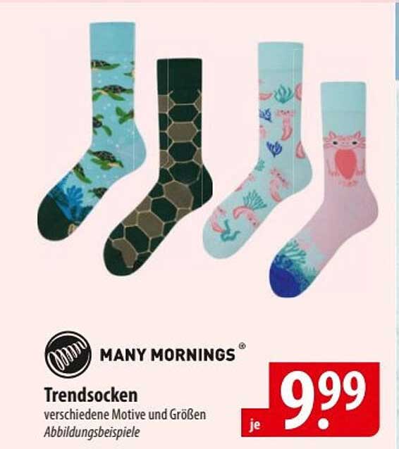 Trend-Socken von Many Mornings - verschiedene Motive und Größen