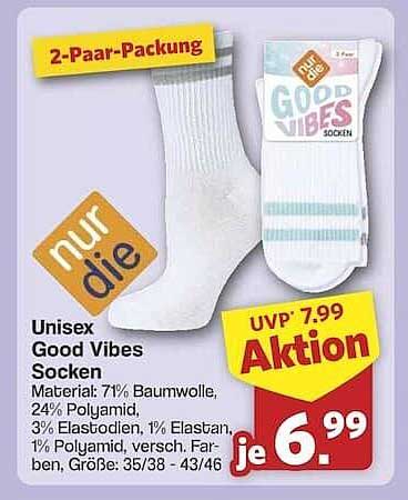 Unisex Good Vibes Socken - 2-Paar-Packung