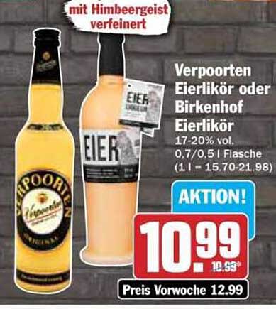 Verpoorten Eierlikör oder Birkenhof Eierlikör 0,7L