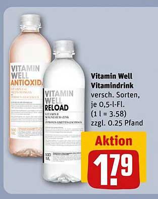 Vitamin Well Vitamindrink - verschiedene Sorten