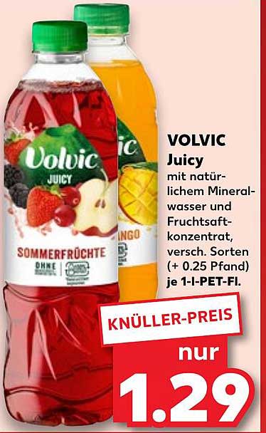 VOLVIC Juicy - Sommerfrüchte oder Mango