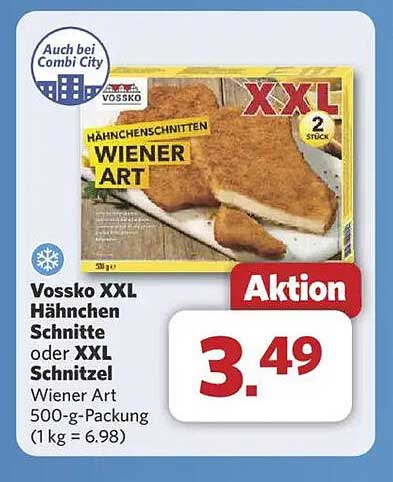 Vossko XXL Hähnchen Schnitte oder XXL Schnitzel - Wiener Art