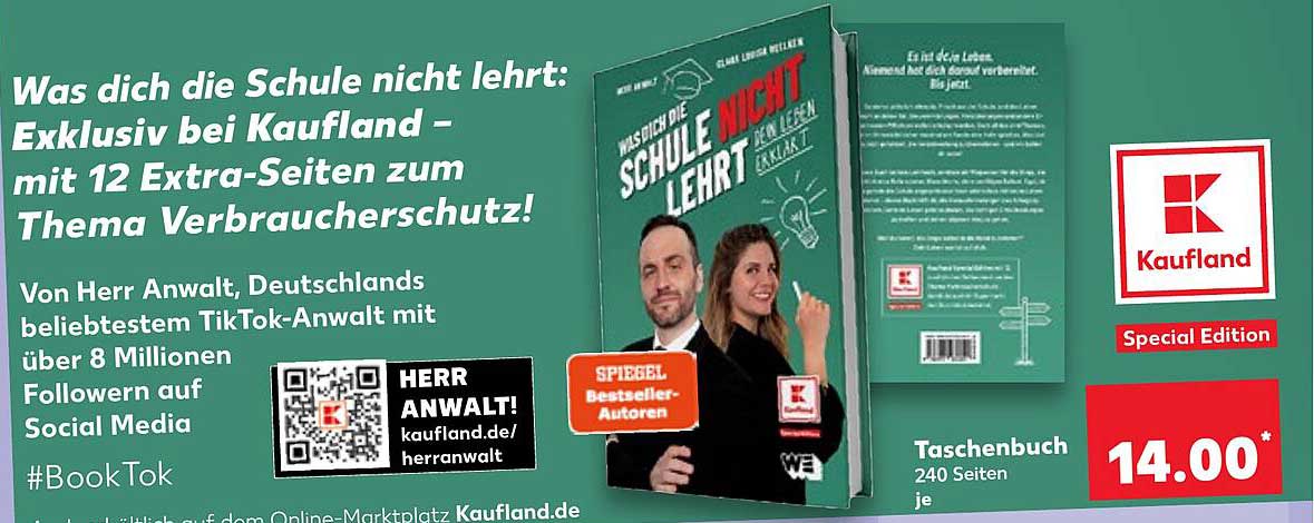 Was dich die Schule nicht lehrt: Exklusiv bei Kaufland – mit 12 Extra-Seiten zum Thema Verbraucherschutz!