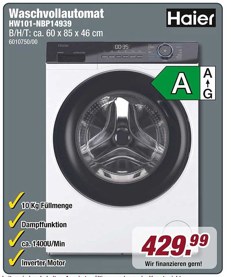 Waschvollautomat HW101-NBP14939 von Haier