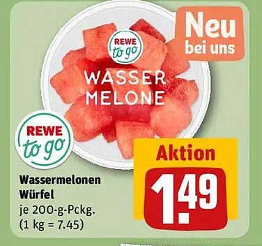 Wassermelonen Würfel - frisch und saftig!