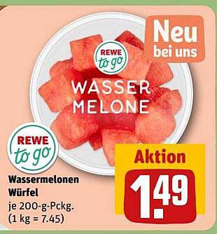 Wassermelonen Würfel je 200-g-Pckg. (1 kg = 7,45)