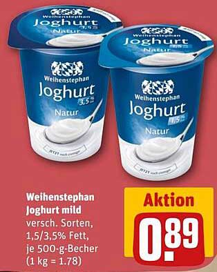 Weihenstephan Joghurt mild 500 g Becher