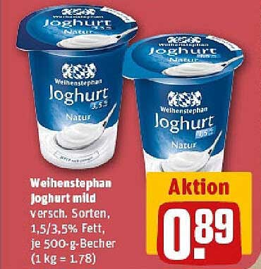 Weihenstephan Joghurt mild - verschieden Sorten