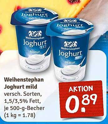 Weihenstephan Joghurt mild - Verschiedene Sorten