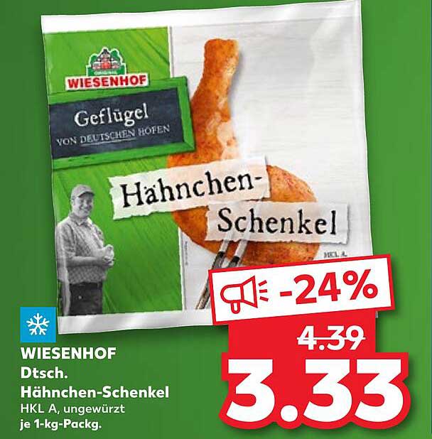 WIESENHOF Hähnchen-Schenkel 1 kg-Packung
