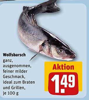Wolfsbarsch ganz, ausgenommen, feiner milder Geschmack, ideal zum Braten und Grillen