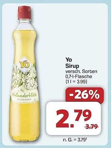 Yo Sirup Holunderblüte 0,7 l – Jetzt zugreifen!