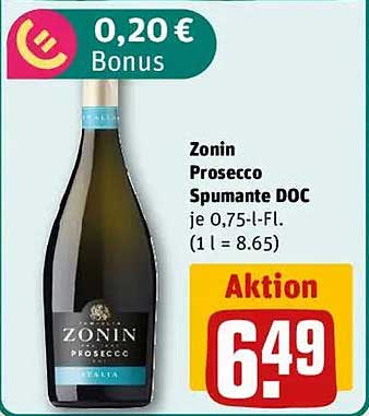 Zonin Prosecco Spumante DOC 0,75 l