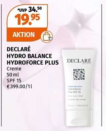 DECLARÉ HYDRO BALANCE HYDROFORCE PLUS Creme 50 ml SPF 15 €399.00/1 l