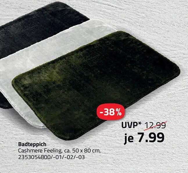 Badteppich Cashmere Feeling 50 x 80 cm