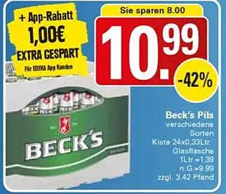 Beck's Pils 24x0,33L Kiste