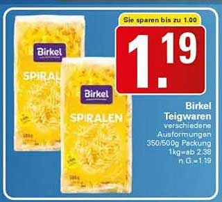 Birkel Teigwaren verschiedene Ausführungen 350/500g Packung