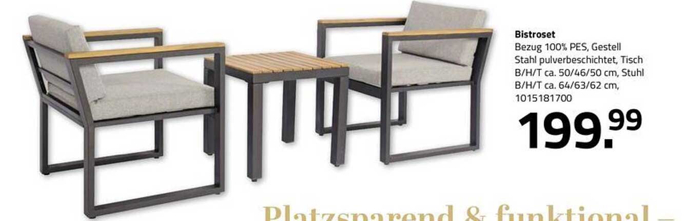 Bistroset 100% PES – Platzsparend und funktional