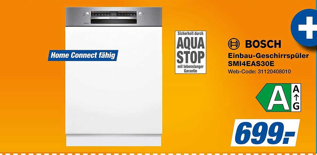 BOSCH Einbau-Geschirrspüler SMI4EAS30E mit Home Connect
