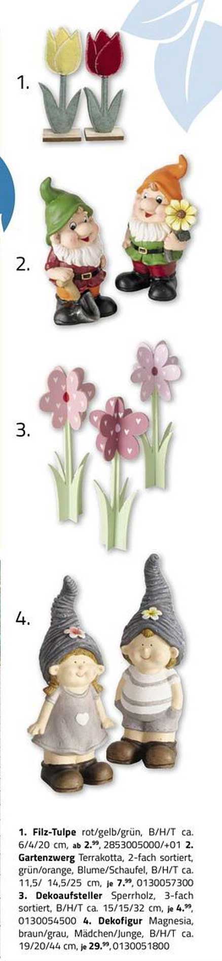 Dekfigur Magnesia Mädchen/Junge, ca. 19/20/44 cm, je 29,99