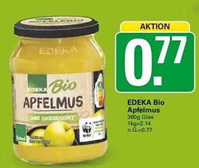 EDEKA Bio Apfelmus 360g Glas