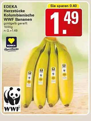 EDEKA Herzstücke Kolumbianische WWF Bananen