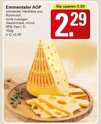Emmentaler AOP - Schweizer Hartkäse aus Rohmilch