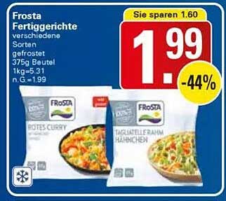 Frosta Fertiggerichte – Verschiedene Sorten, 375g Beutel