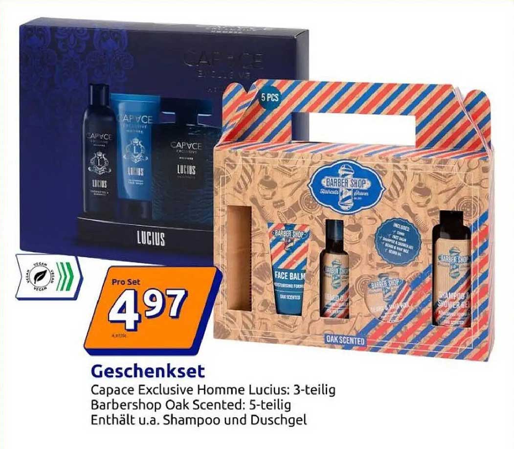 Geschenkset Capace Exclusive Homme Lucius & Barbershop Oak Scented