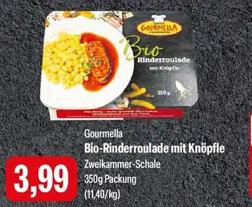 Gourmet Bio-Rinderroulade mit Knöpflé - Zweikammer-Schale 350g