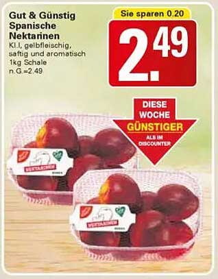 Gut & Günstig Spanische Nektarinen 1kg