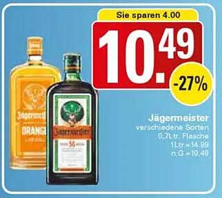 Jägermeister verschiedene Sorten 0,7l Flasche