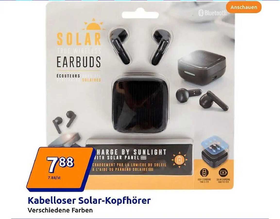 Kabelloser Solar-Kopfhörer