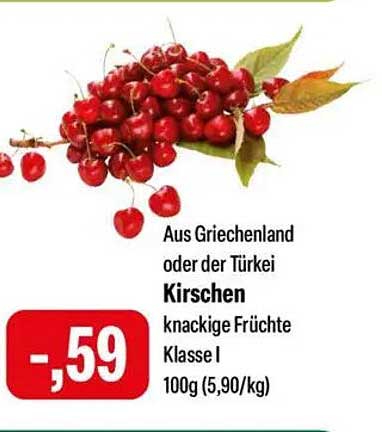 Knackige Kirschen aus Griechenland oder der Türkei - Klasse I