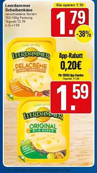 Leerdammer Scheibenkäse - verschiedene Sorten 100-140g