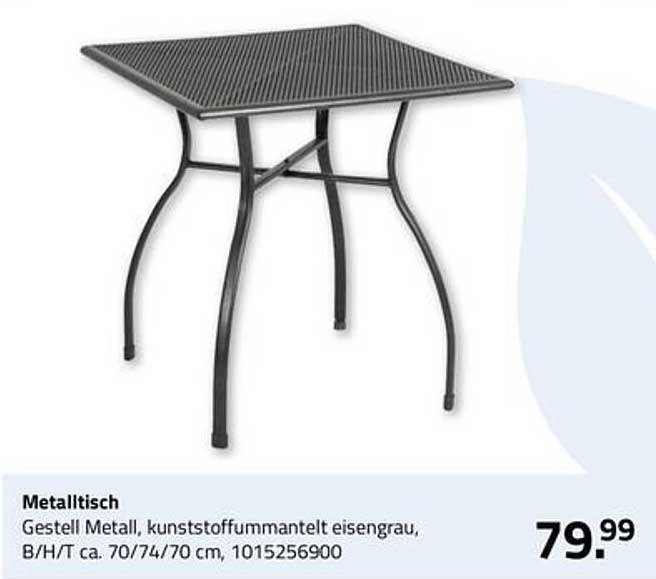 Metalltisch mit Kunststoffummantelung