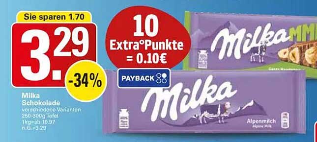 Milka Schokolade verschiedene Varianten 260-300g Tafel