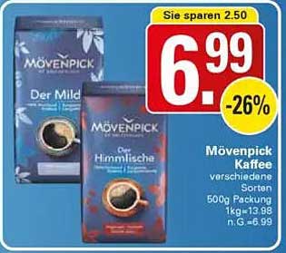 Mövenpick Kaffee verschiedene Sorten 500g Packung
