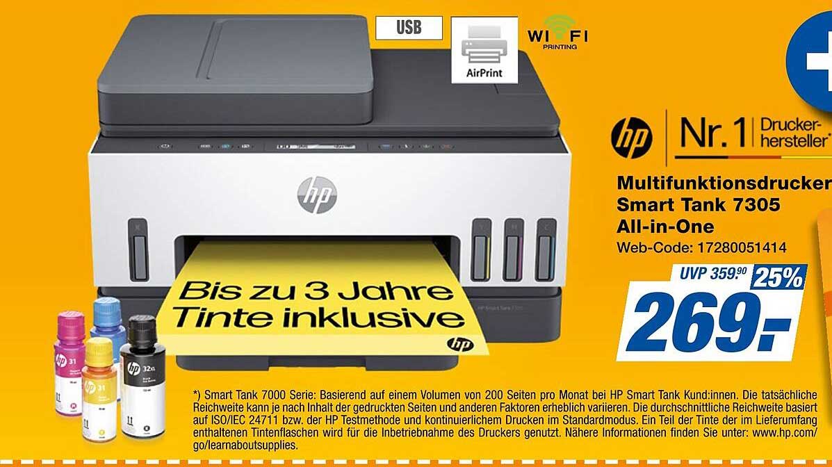 Multifunktionsdrucker HP Smart Tank 7305 All-in-One