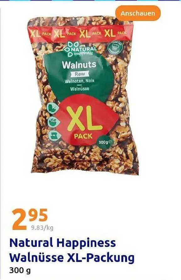 Natural Happiness Walnüsse XL-Packung (300 g)