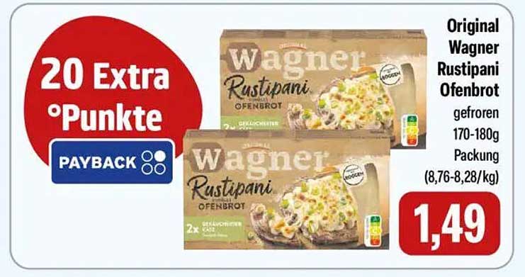 Original Wagner Rustipani Ofenbrot gefroren 170-180g Packung