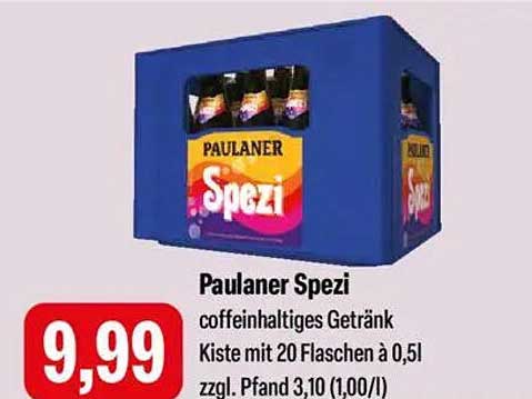 Paulaner Spezi Kiste mit 20 Flaschen à 0,5 l