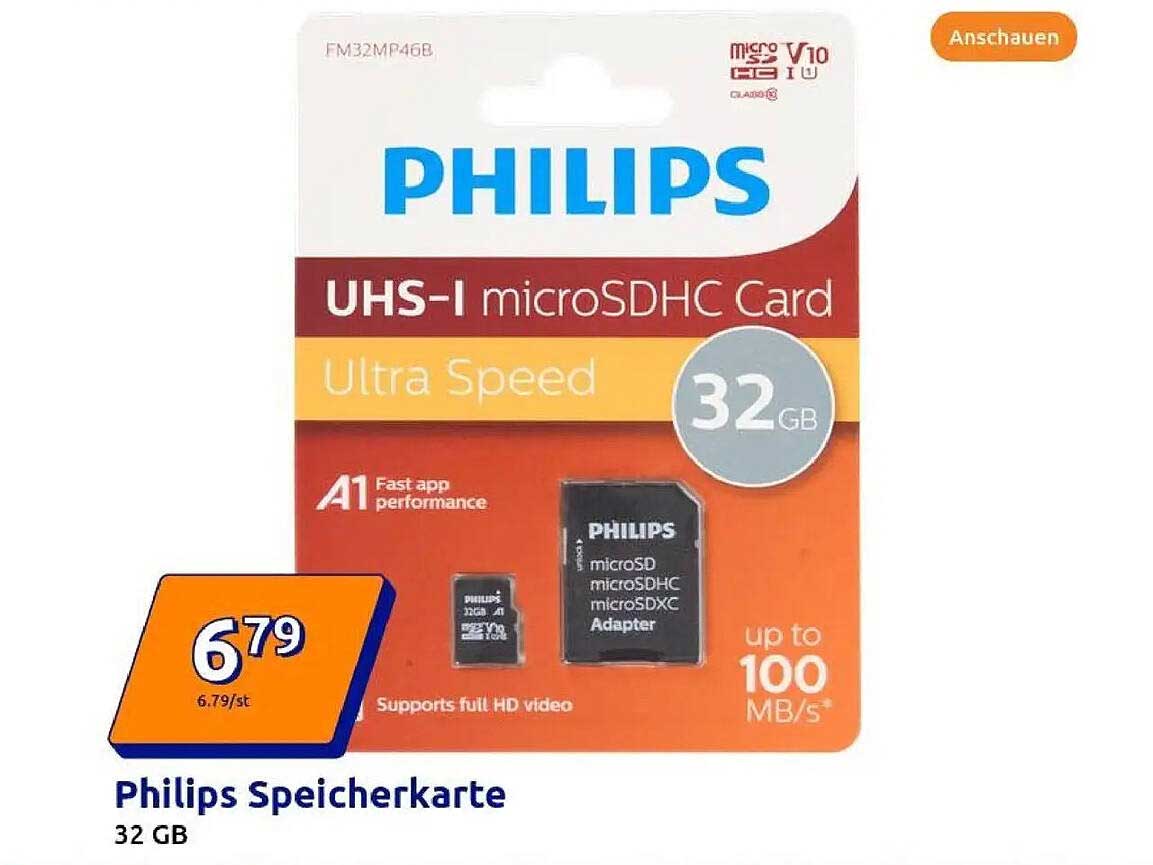Philips UHS-I microSDHC Karte 32 GB
