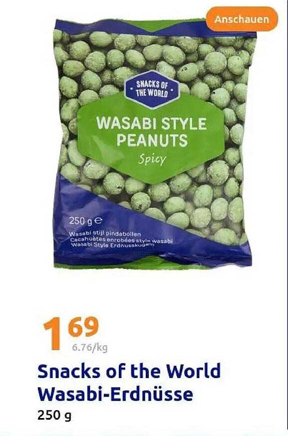 Snacks of the World Wasabi-Erdnüsse 250 g